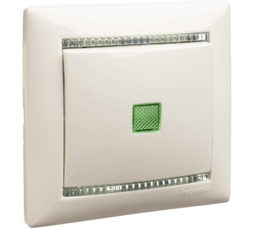 Valena Белый Выключатель 1-клавишный с подсветкой  774410  Legrand