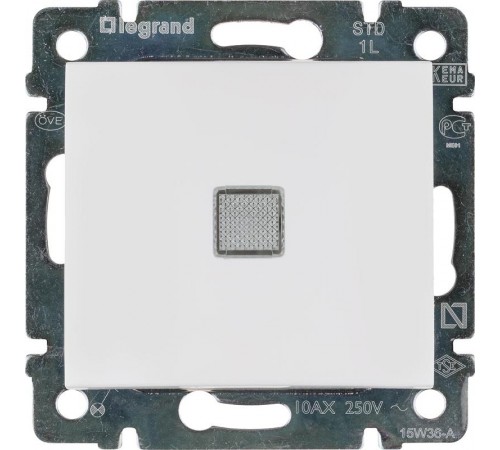 Valena Белый Выключатель 1-клавишный с подсветкой  774410  Legrand