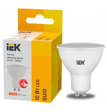 Лампа светодиодная  ALFA PAR16 софит 10Вт 230В 3000К GU10 (6шт)  LLA-PAR16-10-230-3-GU10-6  IEK