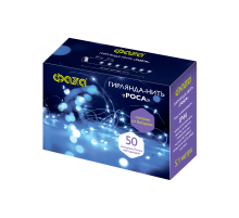 Гирлянда декоративная питание от ЭП  DC-G03-50W, 50 бел. microLED, 5.1 м., 8 реж., 3xAA, IP44  .5047891  ФАZА