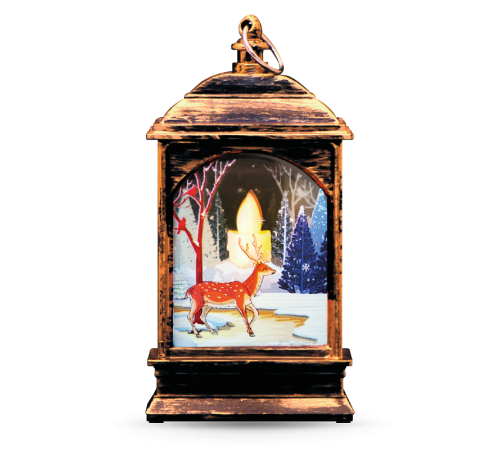 Фонарь новогодний светодиодный "Олененок" серия Holiday, 0,1W, тёплый свет, бронзовый, батарейки в комплекте, 1/100  HL031  Gauss