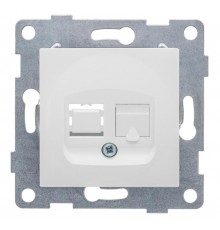 Ugra Розетка телефонная RJ12, одинарная, СУ, белый  С11Т1-001  GUSI Electric