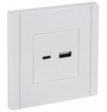 FORTE&PIANO Розетка USB A+C 18Вт FP251 белый  FP-U22-018-K01  IEK