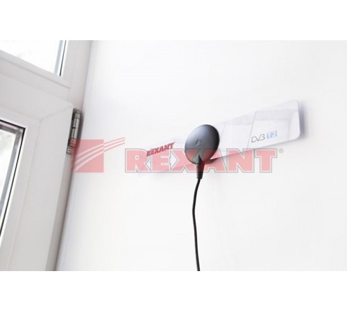 ТВ антенна комнатная для цифрового телевидения DVB-T2 на присоске (модль RX-255)  34-0255  REXANT