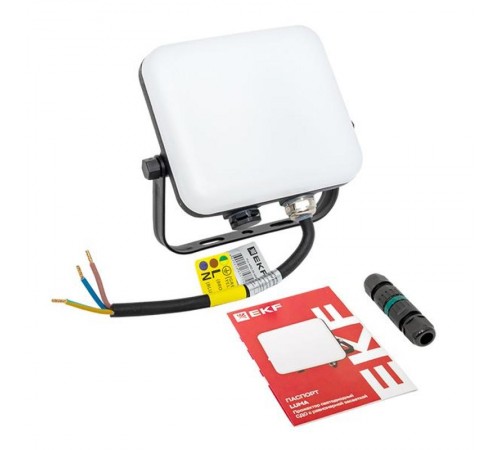 Прожектор светодиодный СДО-4002 20Вт 4000К IP65 с равномерной засветкой LUMA  FLL-4002-20-4000  EKF