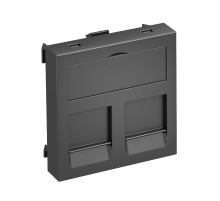 Корпус компьютерной розетки Modul45 тип B (прямой) 45x45 мм (черный) (DTG-2B SWGR1)  6119210  OBO Bettermann