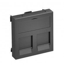 Корпус компьютерной розетки Modul45 тип B (прямой) 45x45 мм (черный) (DTG-2B SWGR1)  6119210  OBO Bettermann