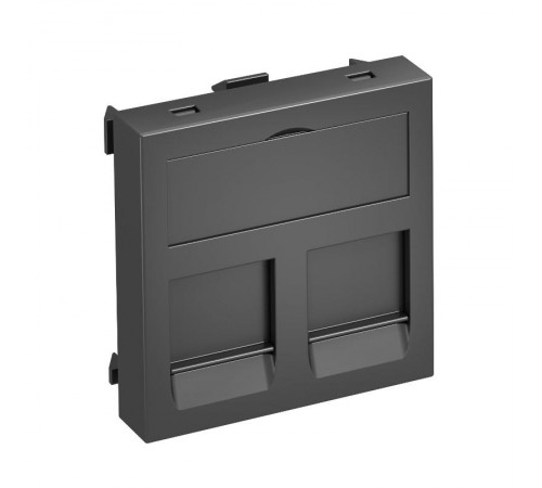 Корпус компьютерной розетки Modul45 тип B (прямой) 45x45 мм (черный) (DTG-2B SWGR1)  6119210  OBO Bettermann