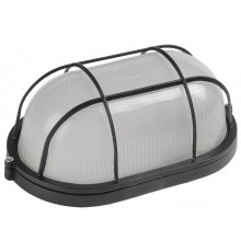 Светильник для ЖКХ НПП 1202 100Вт Е27 IP54 черный/овал с реш.  LNPP0-1202-1-100-K02  IEK