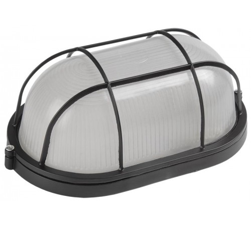 Светильник для ЖКХ НПП 1402 60Вт Е27 IP54 черный/овал с реш.  LNPP0-1402-1-060-K02  IEK