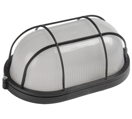 Светильник для ЖКХ НПП 1402 60Вт Е27 IP54 черный/овал с реш.  LNPP0-1402-1-060-K02  IEK