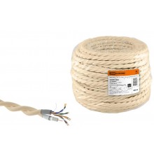 Ретро провод "Эко" TV + Internet витой, бежевый (45м)  SQ2803-0002  TDM