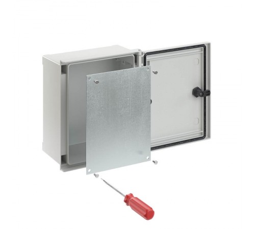 Монтажная панель для цельного навесного шкафа из фибергласа, металл, 800 х 300 (ВхШ) мм  CN5083MP  DKC