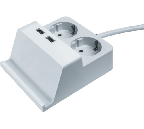 Удлинитель 61 457 NPE-USB03-02-150-E-3X1с/з 2 гн.1.5м USB2.1A 61457 Navigator