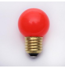 Лампы cветодиодные ERARL45-E27 LED Р45-1W-E27 (диод. шар, красн., 4SMD, 1W, E27, для белт-лайт) (10/100/6000)  Б0049575  ЭРА