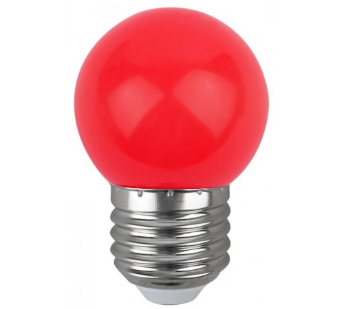 Лампы cветодиодные ERARL45-E27 LED Р45-1W-E27 (диод. шар, красн., 4SMD, 1W, E27, для белт-лайт) (10/100/6000)  Б0049575  ЭРА