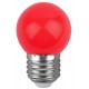 Лампы cветодиодные ERARL45-E27 LED Р45-1W-E27 (диод. шар, красн., 4SMD, 1W, E27, для белт-лайт) (10/100/6000)  Б0049575  ЭРА