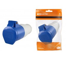 Розетка 223 переносная 2Р+РЕ 32А 220В IP44   SQ0603-0015  TDM