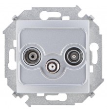 Simon 15 Алюминий Розетка R-TV-SAT одиночная, винт. зажим  1591466-033  Simon