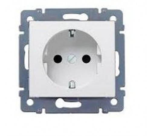 Cariva DIY Розетка 2К+З, нем. Стандарт, слоновая кость  695916  Legrand