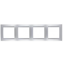 Simon 15 Алюминий Рамка универсальная, 4 поста  1500640-033  Simon