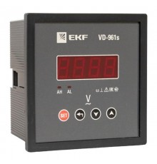 Вольтметр VD-961s цифровой на панель 96x96 (квадратный вырез) однофазный в коротком корпусе PROxima  VD-961s  EKF