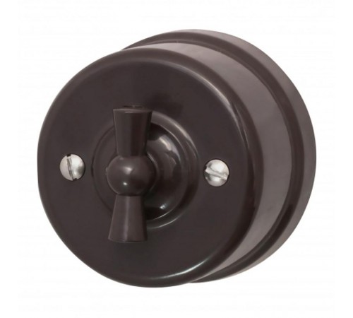 BIRONI Пластик Коричневый Выключатель перекрестный  B1-203-22  Электрика проч.