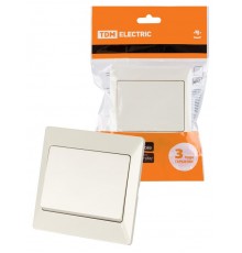 Выключатель 1 кл. 10А сл. кость "Ильмень"  SQ1823-0101  TDM