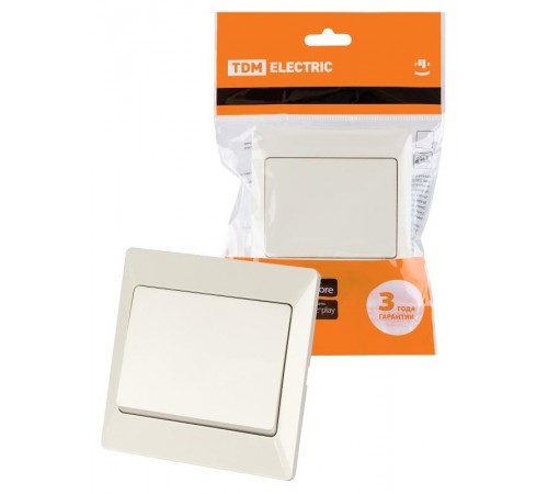 Выключатель 1 кл. 10А сл. кость "Ильмень"  SQ1823-0101  TDM