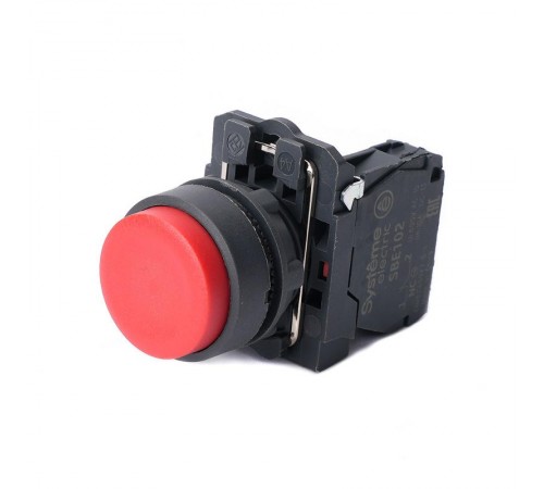 Кнопка SB5 в сборе модульная 22мм выступающая красная с возвратом пластик 1НО  SB5AL42  SE