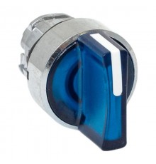Механизм исполнительный переключателя ХB4 синий на 3 положения возвратный без фиксации, с подсветкой с короткой ручкой IP65  XB4BD3L-B-65  EKF