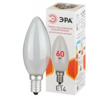 Лампа накаливания  B36 60Вт Е14 / E14 230В  свечка матовая  Б0066376  ЭРА