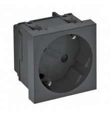 Розетка 2К+3 под углом 33° шторки 16А 250В (45х45 мм - 1 модуль Modul45) черная  6120081  OBO Bettermann