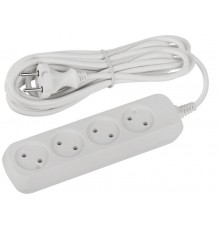 Удлинитель электрический ЭРА UDL-10-450 Greenline 4 розетки без заземления 5м ПВС 2x0.75мм2   Б0065063  ЭРА