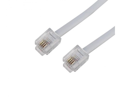 Телефонный шнур, удлинитель RJ-11(6P-4C), длина 15 метров, белый  18-3151  REXANT