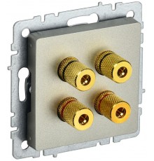 BRITE АудиоРозетка 4-местная РА10-БрШ шампань  BR-S40-K37  IEK