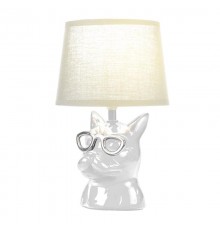 Светильник декоративный настольный МОБИ "Бульдог", с цоколем Е14, 40Вт, цвет белый  603-1017  REXANT