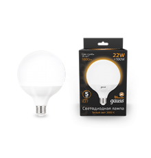 Лампа светодиодная Black LED G125 E27 22W 1780lm 3000K  105102122  Gauss