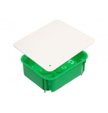 Коробка распределительная с/у 120х100Х50 (ниша)  металлические лапки (для полых стен), габариты: 126x106x50 с крышкой IP30  КР1203-И  HEGEL