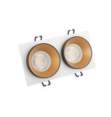 Светильник светодиодный встраиваемый DK2422-GD , IP20, 50Вт, GU10, черный/золотой, алюминий  DK2422-GD  DENKIRS