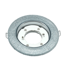 Светильник встраиваемый GX53R-crystal R12L под лампу GX53 с подсветкой 230B Прозрачный/ Хром  4690612016221  IN HOME