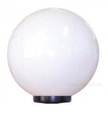 Светильник садово-парковый НТУ "Шар" 400 Б НТУ 06-100-01 100Вт Е27 IP44 опал/корпус плоский черный  1030480231  Элетех