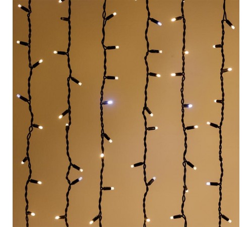 Светодиодная гирлянда ARD-CURTAIN-PRO-2000x3000-BLACK-760LED-FLASH WARM/WHITE (230V, 70W)  026059  Arlight