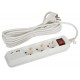Удлинитель электрический  UB-3es-5m-USB c заземлением с выключателем 3 розетки + 1xUSBA+1xUSBC 5м 10А   Б0052899  ЭРА