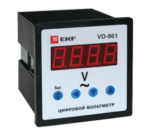 Вольтметр VM-D961 цифровой на панель 96х96 однофазный EKF PROxima  vd-961  EKF