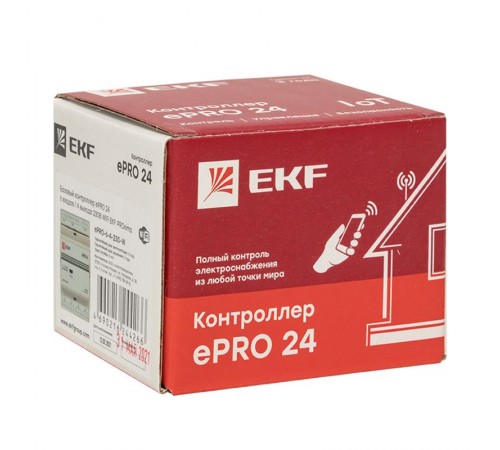 Модуль базовый ePRO удаленного управления 6вх\4вых 230В WiFi PROxima  ePRO-6-4-230-W  EKF