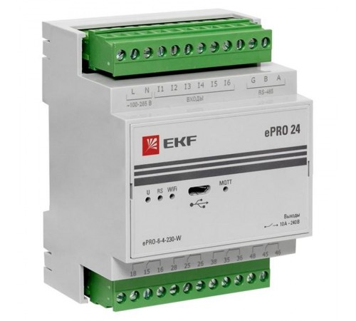 Модуль базовый ePRO удаленного управления 6вх\4вых 230В WiFi PROxima  ePRO-6-4-230-W  EKF
