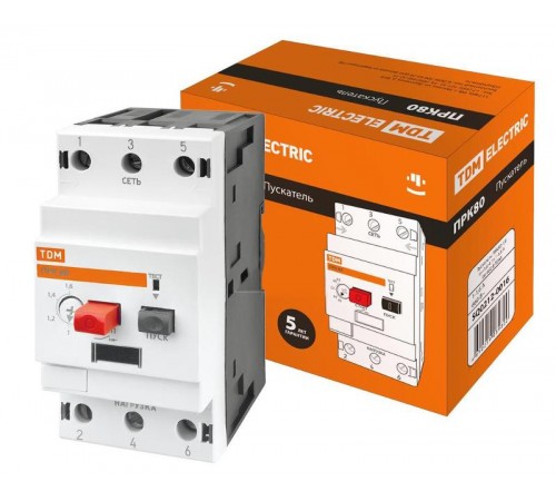 Пускатель ручной кнопочный ПРК80-16 In=16A Ir=10-16A Ue 660В  SQ0212-0021  TDM