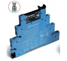 Интерфейсный модуль, твердотельное реле; выход 0,1A (48В DC); питание 230-240В АС/DC; подавление утечки тока  388132407048  Finder