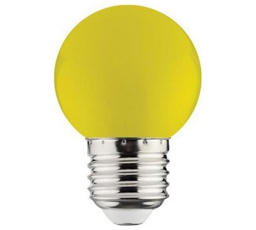 Лампы cветодиодные ERAYL45-E27 LED Р45-1W-E27 (диод. шар, желт., 4SMD, 1W, E27, для белт-лайт) (10/100/6000)  Б0049576  ЭРА